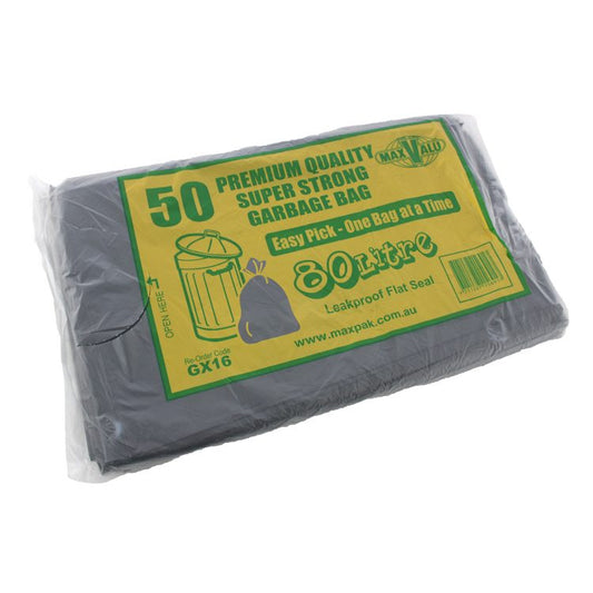 80L Black Bin Liner Packs