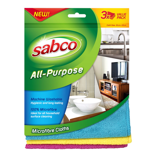 All - Purpose Microfibre Cloths 3pk