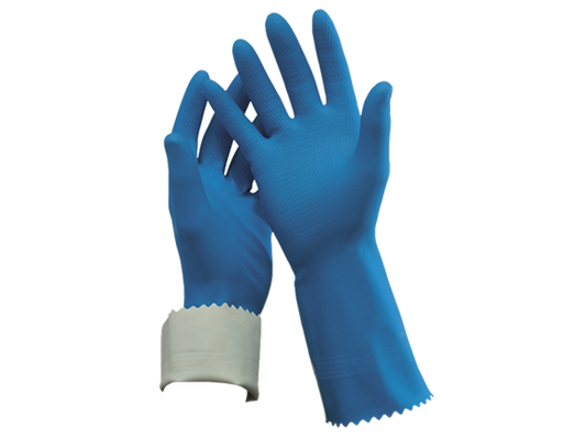 Blue Flocklined Gloves