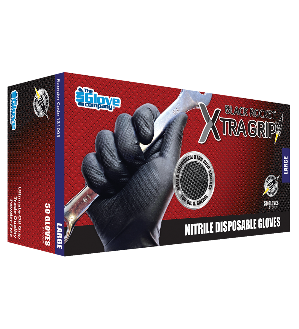 Black Rocket Xtra Grip Nitrile Gloves