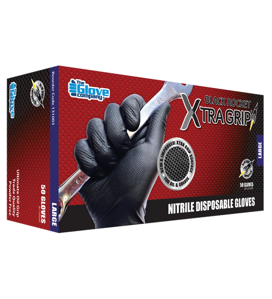 Black Rocket Xtra Grip Nitrile Gloves