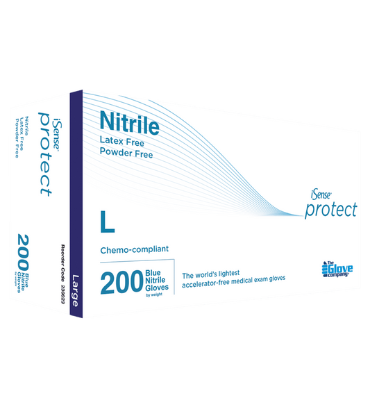 iSense Nitrile Blue Gloves